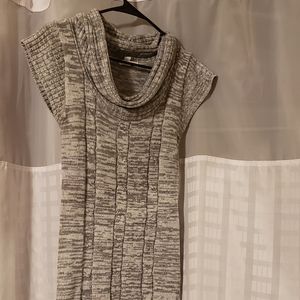 extra long, gray, knit sweater dress. Size small